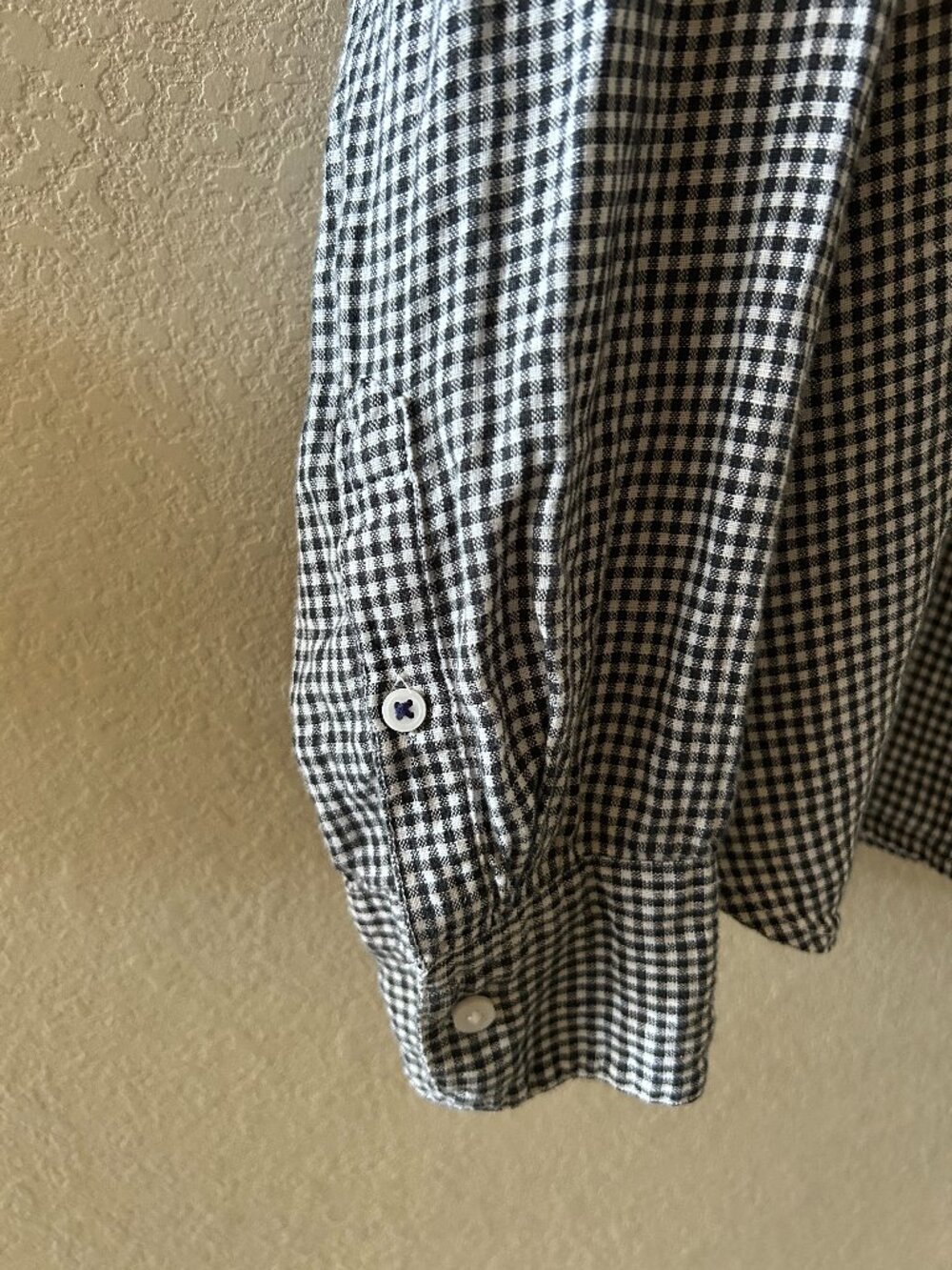 J. Crew Slim-fit Baird McNutt Irish linen shirt black/white checked Size 22/3X - Picture 4 of 10